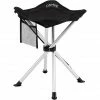 CAMPZ Aluminium 4 Legs Folding Stool black/grey -Camp Chairs Sales Store campz 4 legs stool aluminium black gold 1