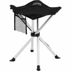 CAMPZ Aluminium 4 Legs Folding Stool black/grey