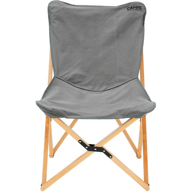 CAMPZ Beech Wood Folding Chair XL grey/brown 4 CAMPZ Beech Wood Folding Chair XL grey/brown - Image 2