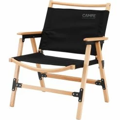 CAMPZ Comfort Beech Wood Folding Chair black/brown