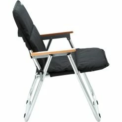 CAMPZ Folding Chair Set with Cover black/brown -Camp Chairs Sales Store campz folding chair with beech wood armrests black brown 3