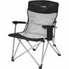 CAMPZ Folding Chair with Steel Armrests black/grey -Camp Chairs Sales Store campz folding chair with steel armrests black grey 1