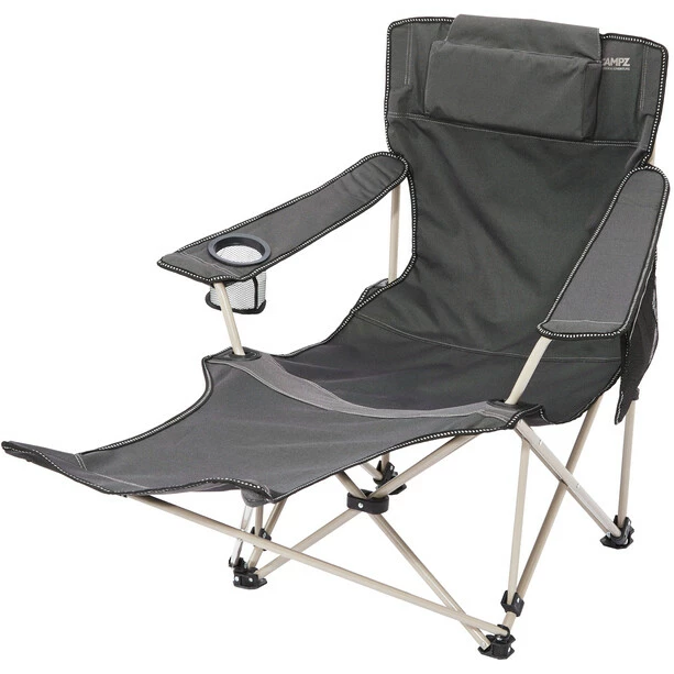 CAMPZ Lounger Folding Chair with Footrest anthracite/grey 3 CAMPZ Lounger Folding Chair with Footrest anthracite/grey