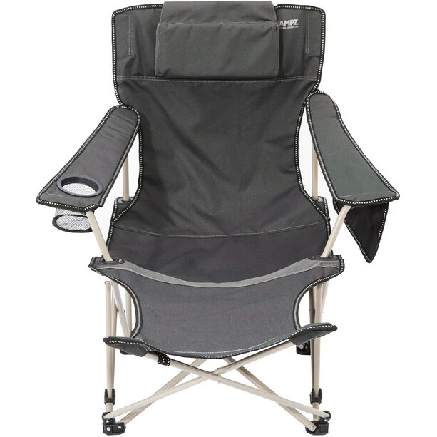 CAMPZ Lounger Folding Chair with Footrest anthracite/grey 4 CAMPZ Lounger Folding Chair with Footrest anthracite/grey - Image 2