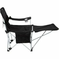 CAMPZ Lounger Folding Chair with Detachable Footrest black/grey 10 CAMPZ Lounger Folding Chair with Detachable Footrest black/grey -Camp Chairs Sales Store campz lounger folding chair with detachable footrest black 3