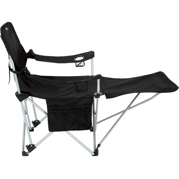 CAMPZ Lounger Folding Chair with Detachable Footrest black/grey 5 CAMPZ Lounger Folding Chair with Detachable Footrest black/grey - Image 3