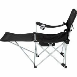 CAMPZ Lounger Folding Chair with Detachable Footrest black/grey 12 CAMPZ Lounger Folding Chair with Detachable Footrest black/grey -Camp Chairs Sales Store campz lounger folding chair with detachable footrest black 5