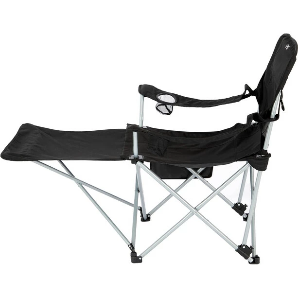 CAMPZ Lounger Folding Chair with Detachable Footrest black/grey 7 CAMPZ Lounger Folding Chair with Detachable Footrest black/grey - Image 5