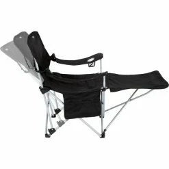 CAMPZ Lounger Folding Chair with Detachable Footrest black/grey 13 CAMPZ Lounger Folding Chair with Detachable Footrest black/grey -Camp Chairs Sales Store campz lounger folding chair with detachable footrest black 6