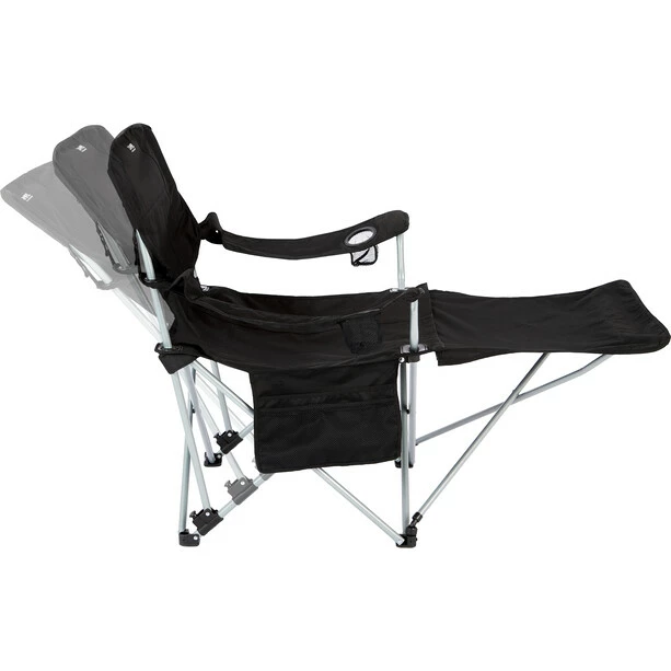 CAMPZ Lounger Folding Chair with Detachable Footrest black/grey 8 CAMPZ Lounger Folding Chair with Detachable Footrest black/grey - Image 6