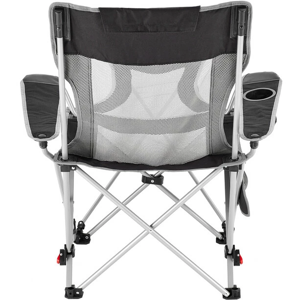 CAMPZ Mesh Lounger Folding Chair with Detachable Footrest black/grey 6 CAMPZ Mesh Lounger Folding Chair with Detachable Footrest black/grey - Image 4