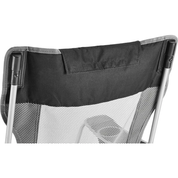 CAMPZ Mesh Lounger Folding Chair with Detachable Footrest black/grey 8 CAMPZ Mesh Lounger Folding Chair with Detachable Footrest black/grey - Image 6