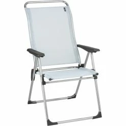 Lafuma Mobilier Alu Cham Camping Chair with Cannage Phifertex ciel