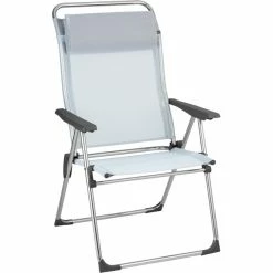 Lafuma Mobilier Alu Cham XL Camping Chair with Cannage Phifertex ciel